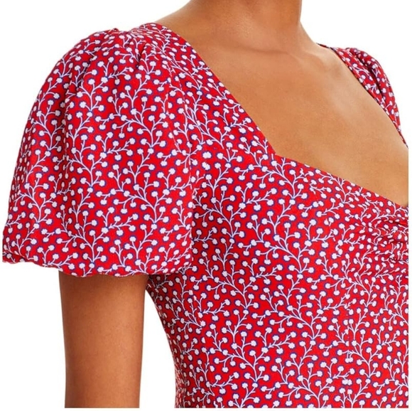 French Connection Elao Drape Puff Sleeve Dress Size 8 - EUC - Picture 5 of 11